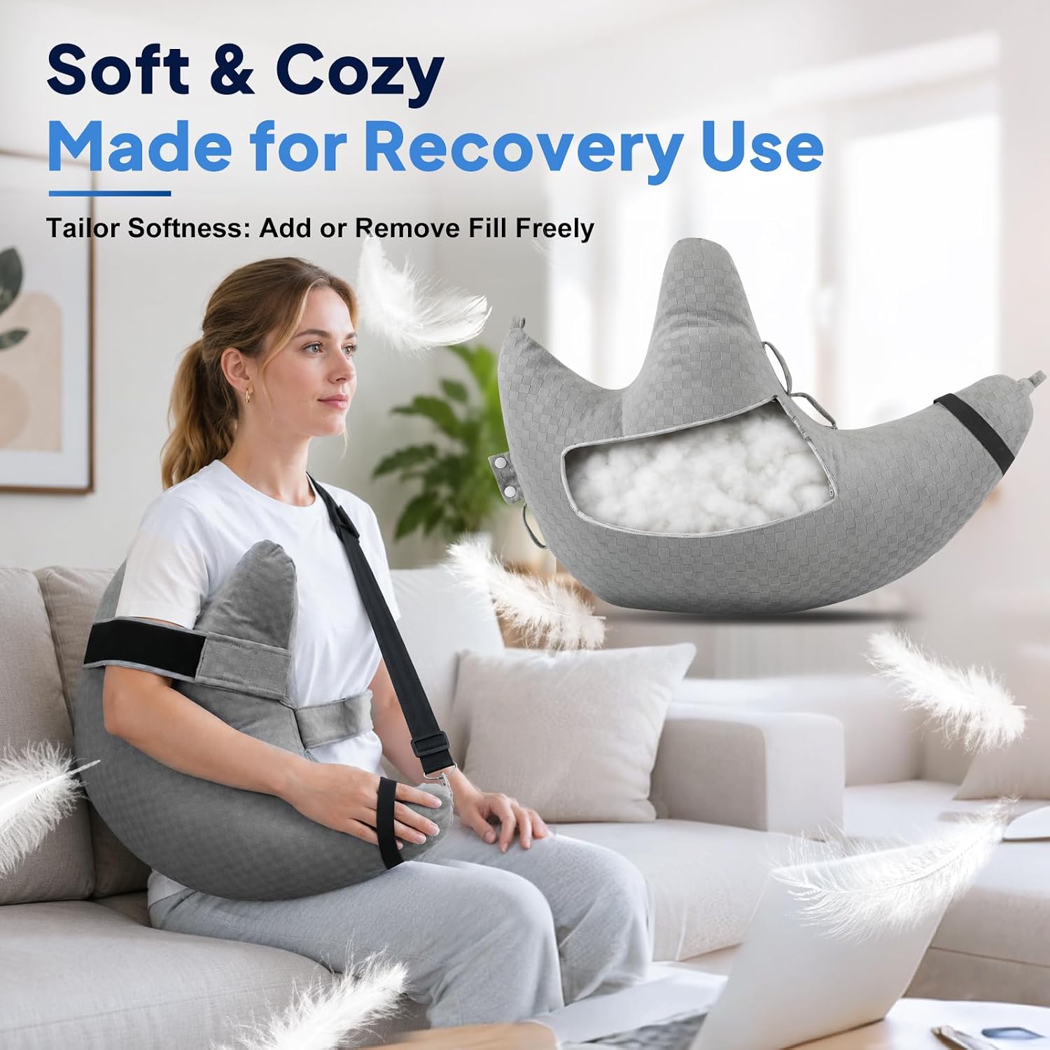 Rotator Cuff Pillow, Shoulder Surgery Pillow with Arm Support, L