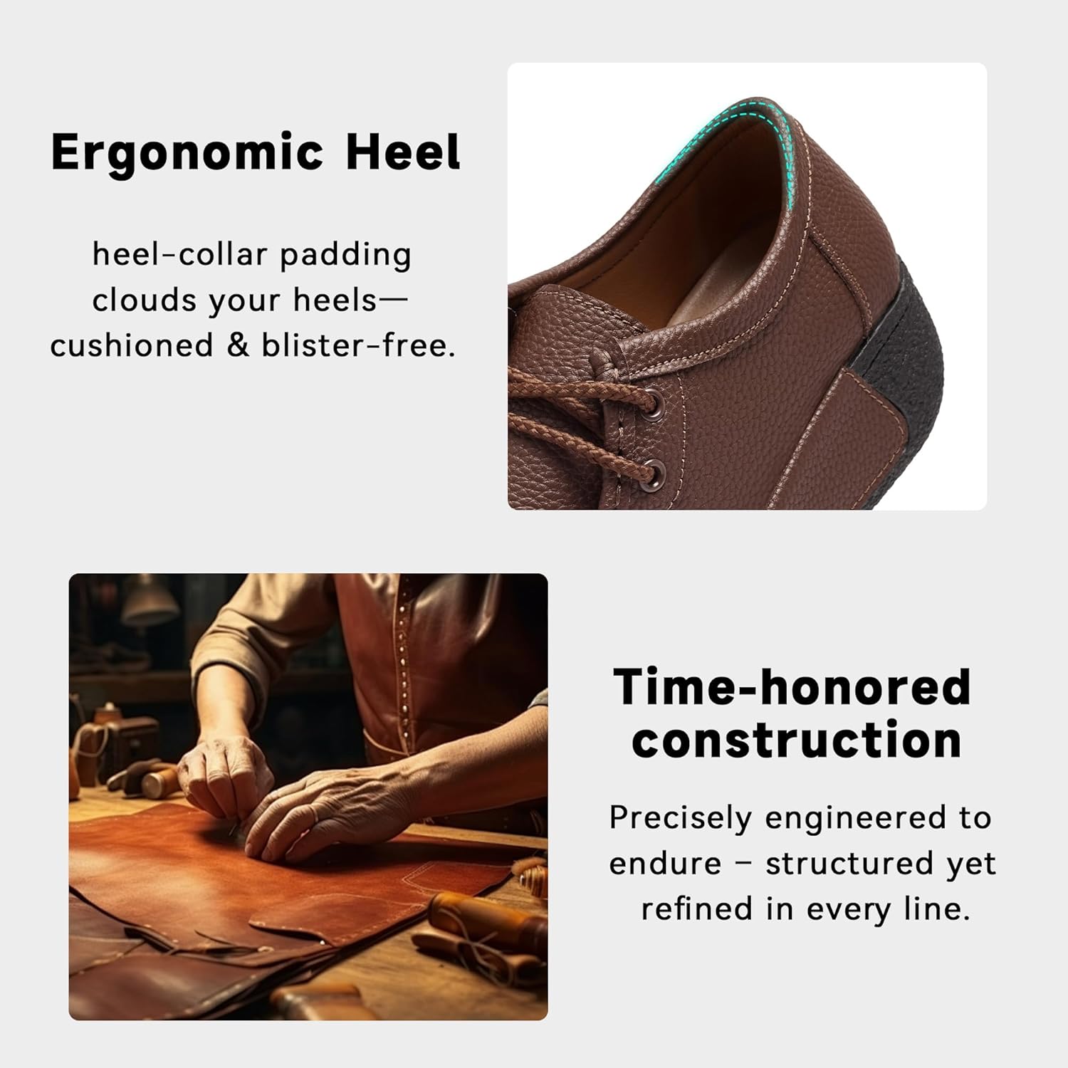 Women's Platform Slip-on Loafers Casual Lace-up Comfortable Daily Leather Oxford Shoes - Image 4