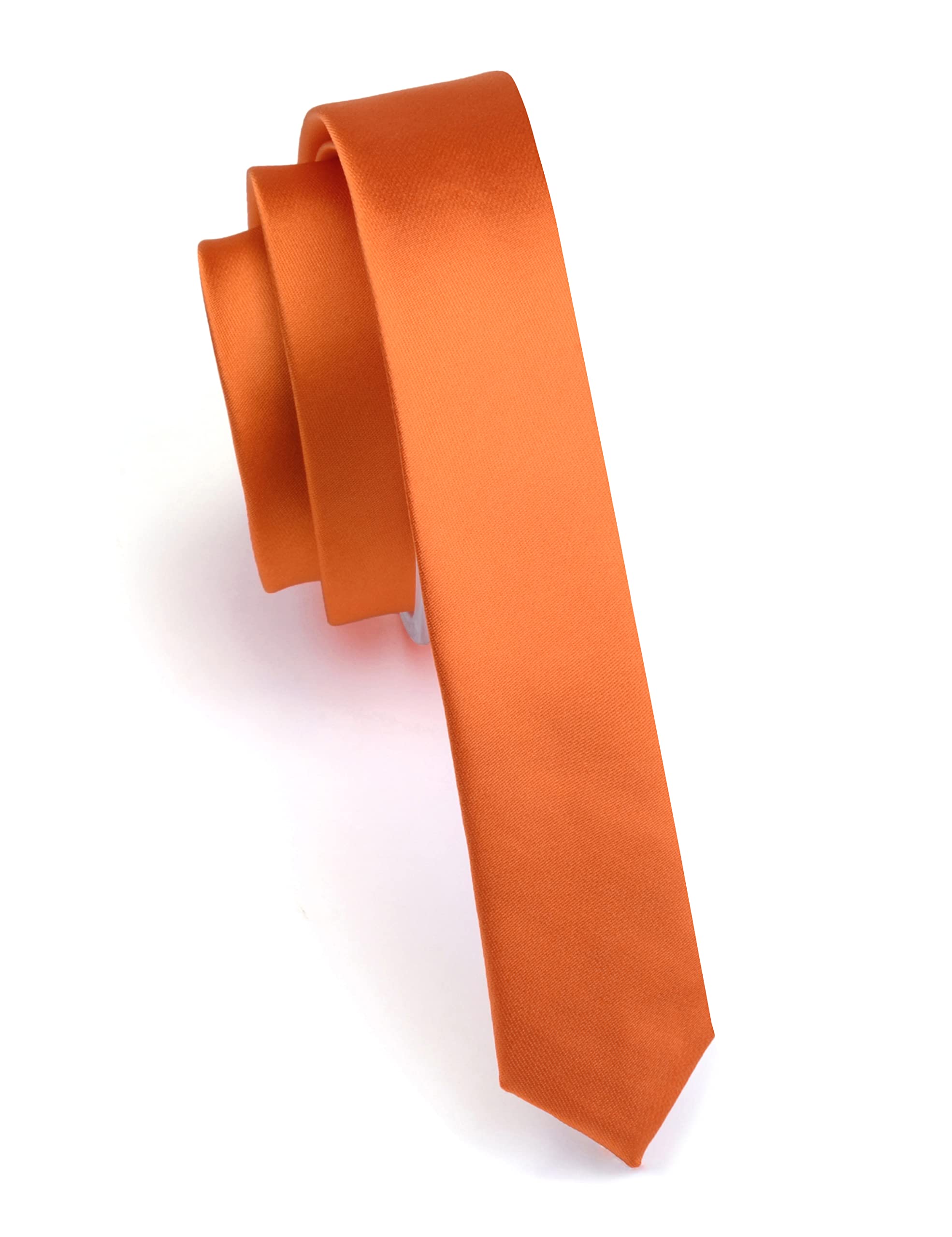 Gusleson Men's Pumpkin Orange Slim Tie Skinny Ties For 3.5Cm Necktie (Uk0803-13)