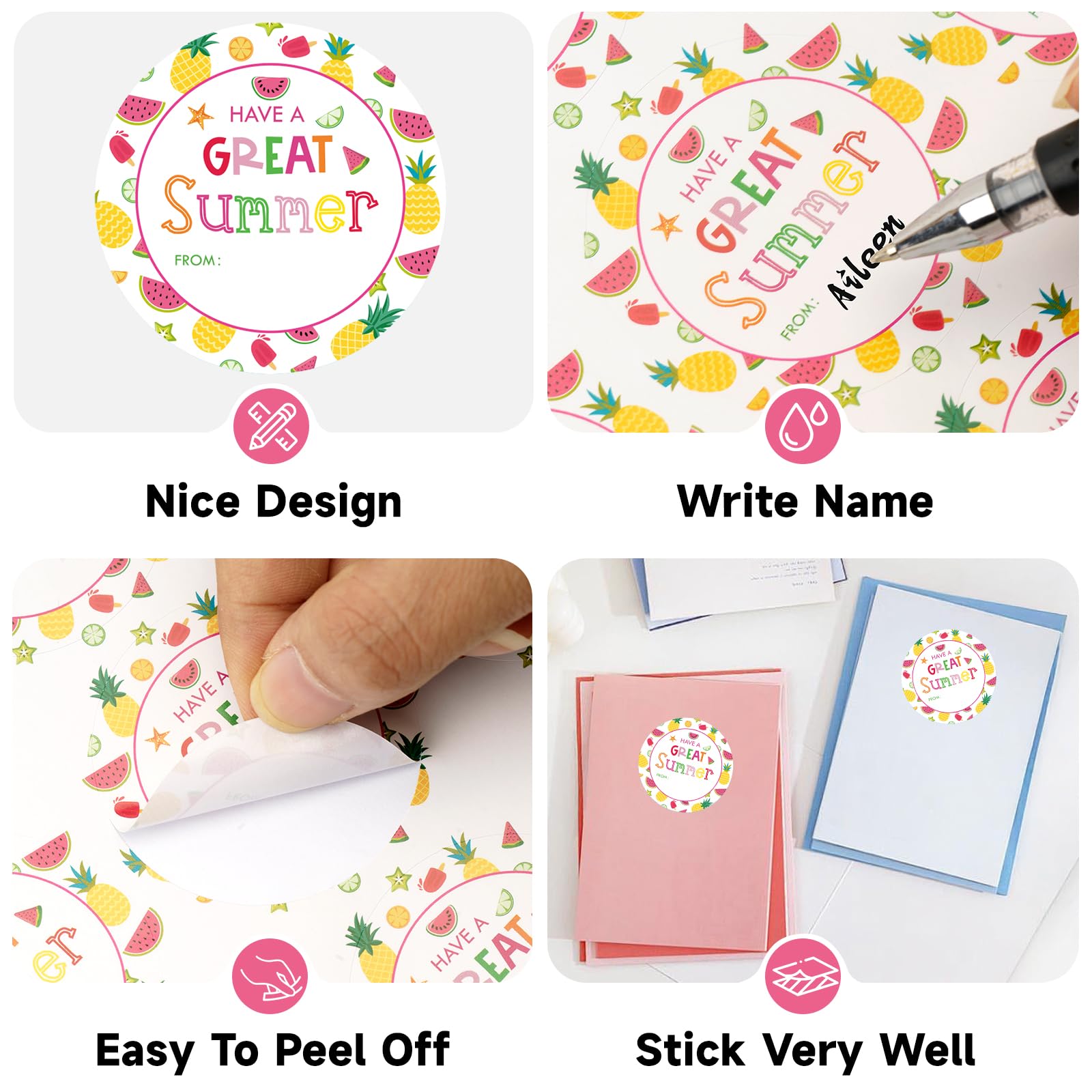 Snapklik.com : Happy Summer Gift Stickers - Have A Great Summer Name ...