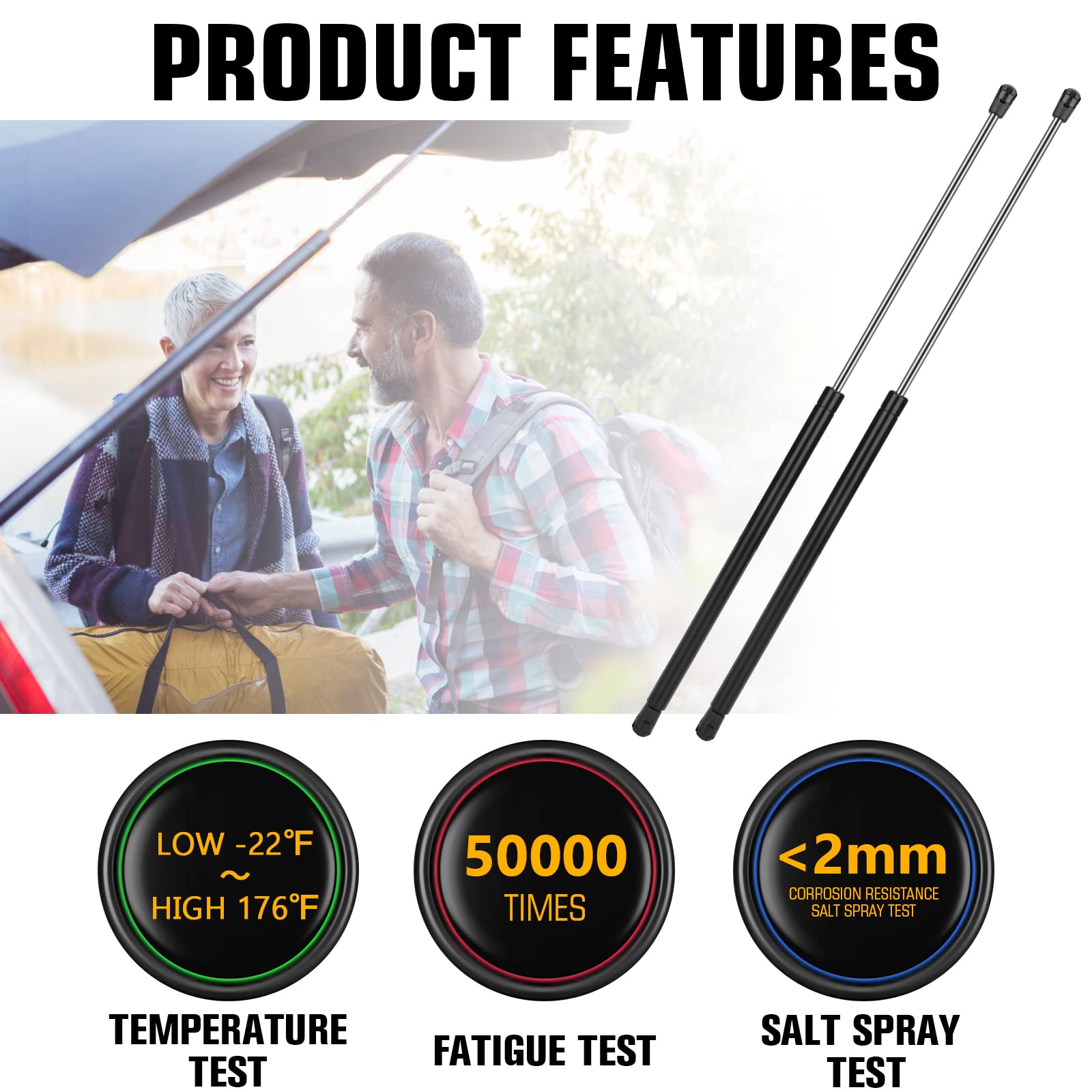 Geelife 2x Hood Lift Supports Shock Struts For Excursion F250 F350 Superduty