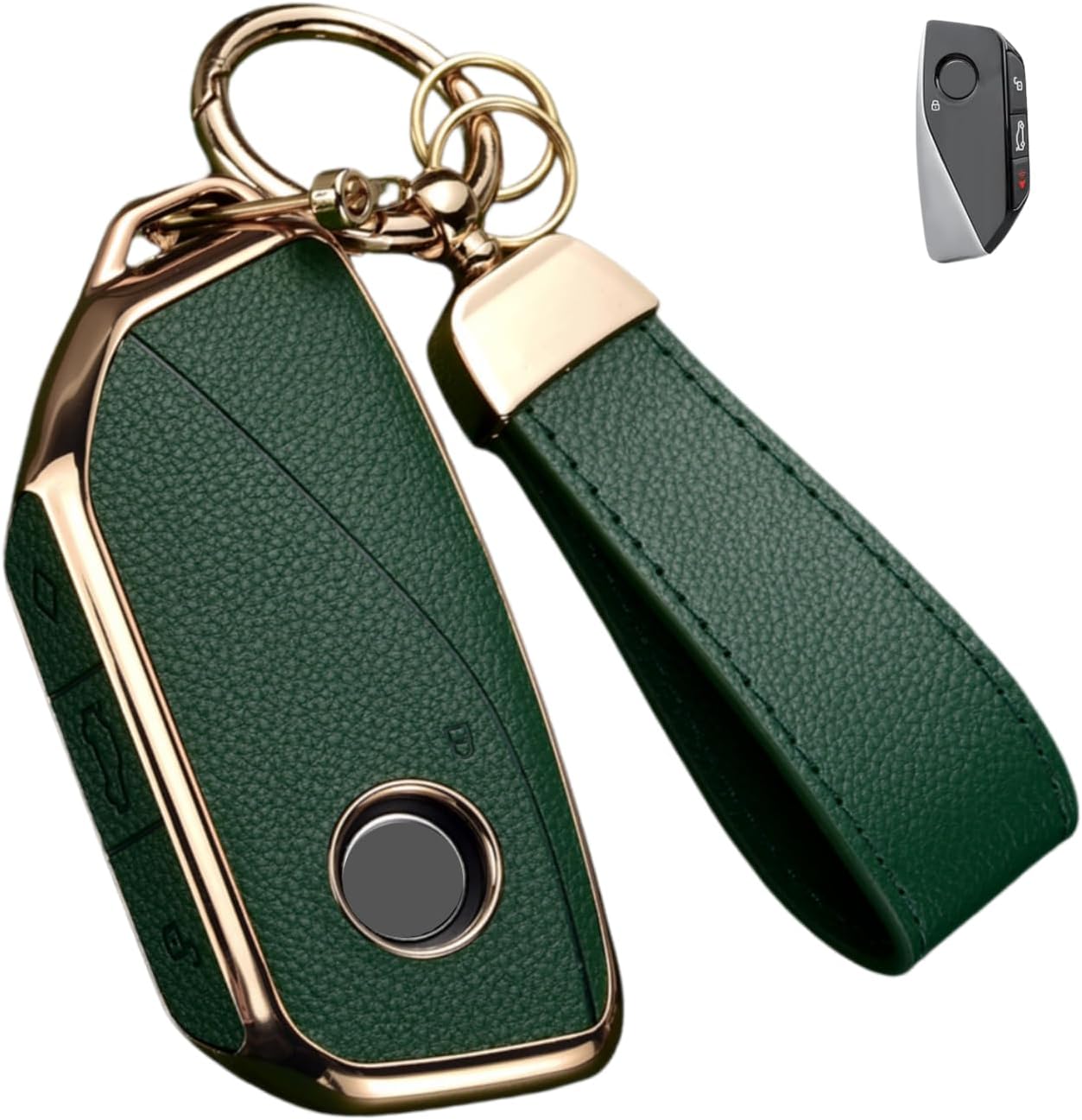 Key Fob Cover for BMW, Leather&TPU Key Cover Case Shell for BMW 7 Series IX I5 M60 X5 X7 X6 IX I7