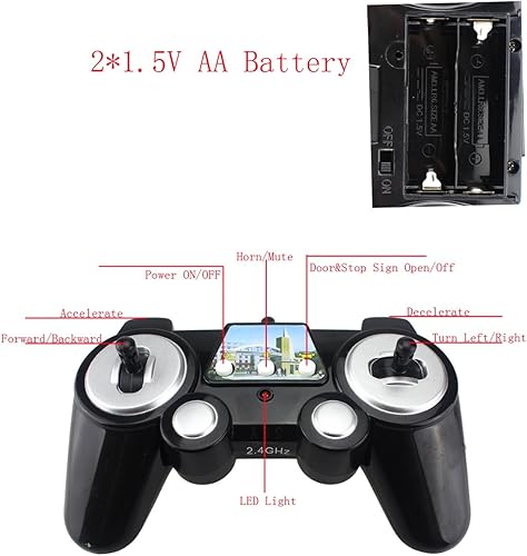 Miniatura 4 de Fisca Autobús escolar RC Vehículos de automóvil de control remoto de 6 Ch 24G puertas de apertura juguetes de aceleración y desaceleración con