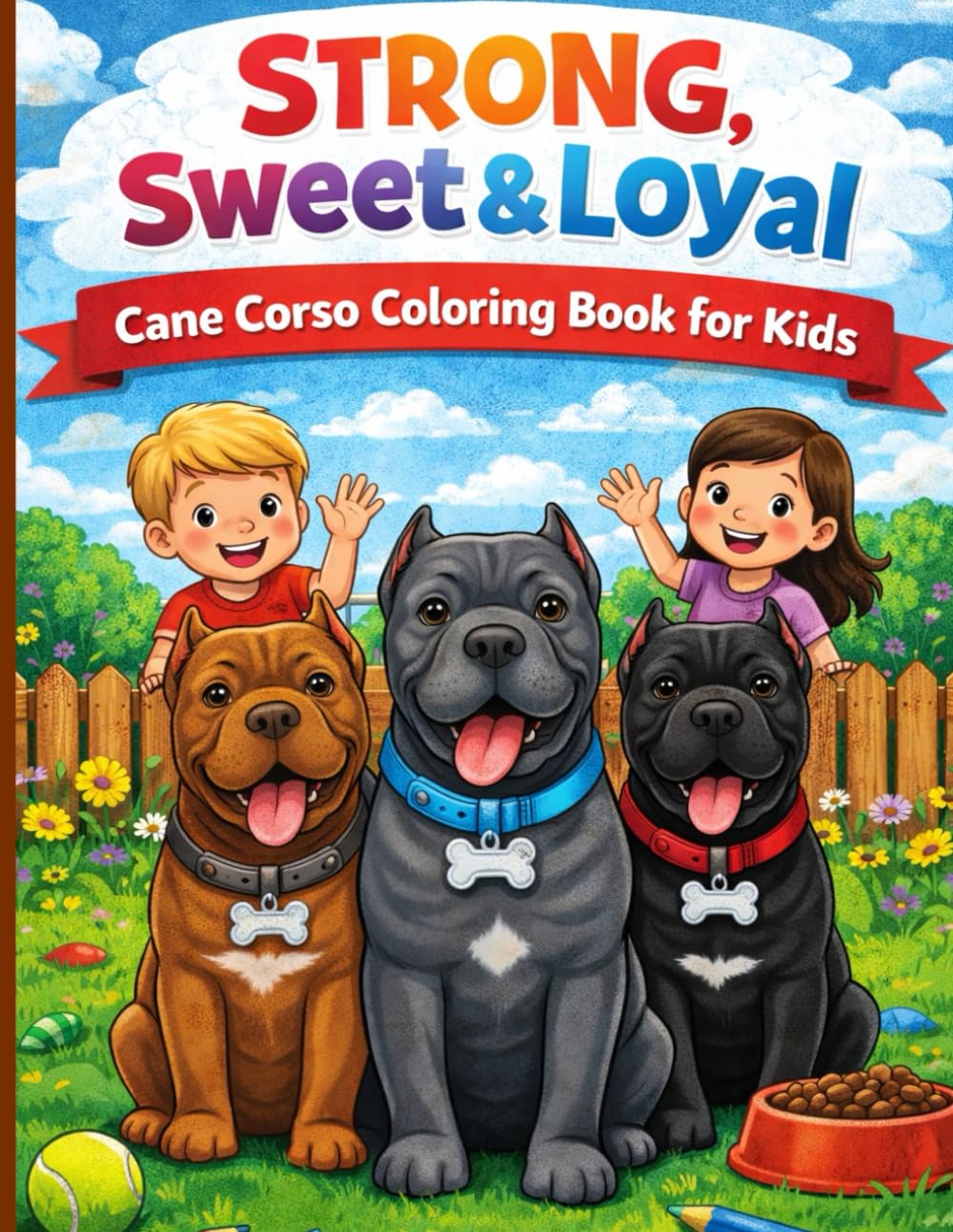 Strong, Sweet & Loyal: Cane Corso Coloring Book for Kids