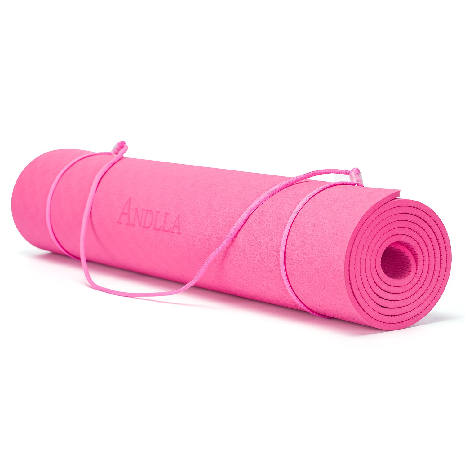 Women's Yoga Mat TPE Eco-friendly Reversible None slip 1/4-inch Thick 24 Inches Wide 72 Inches Long For Pilates Exercise With Carry Strap