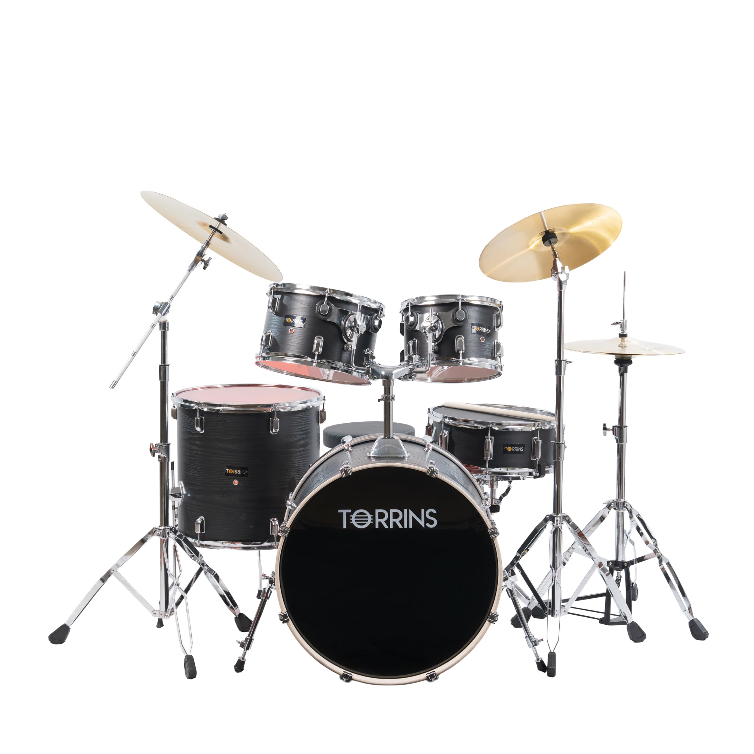 Torrins TempoX Professional 5-Piece Acoustic Drum Set with 2