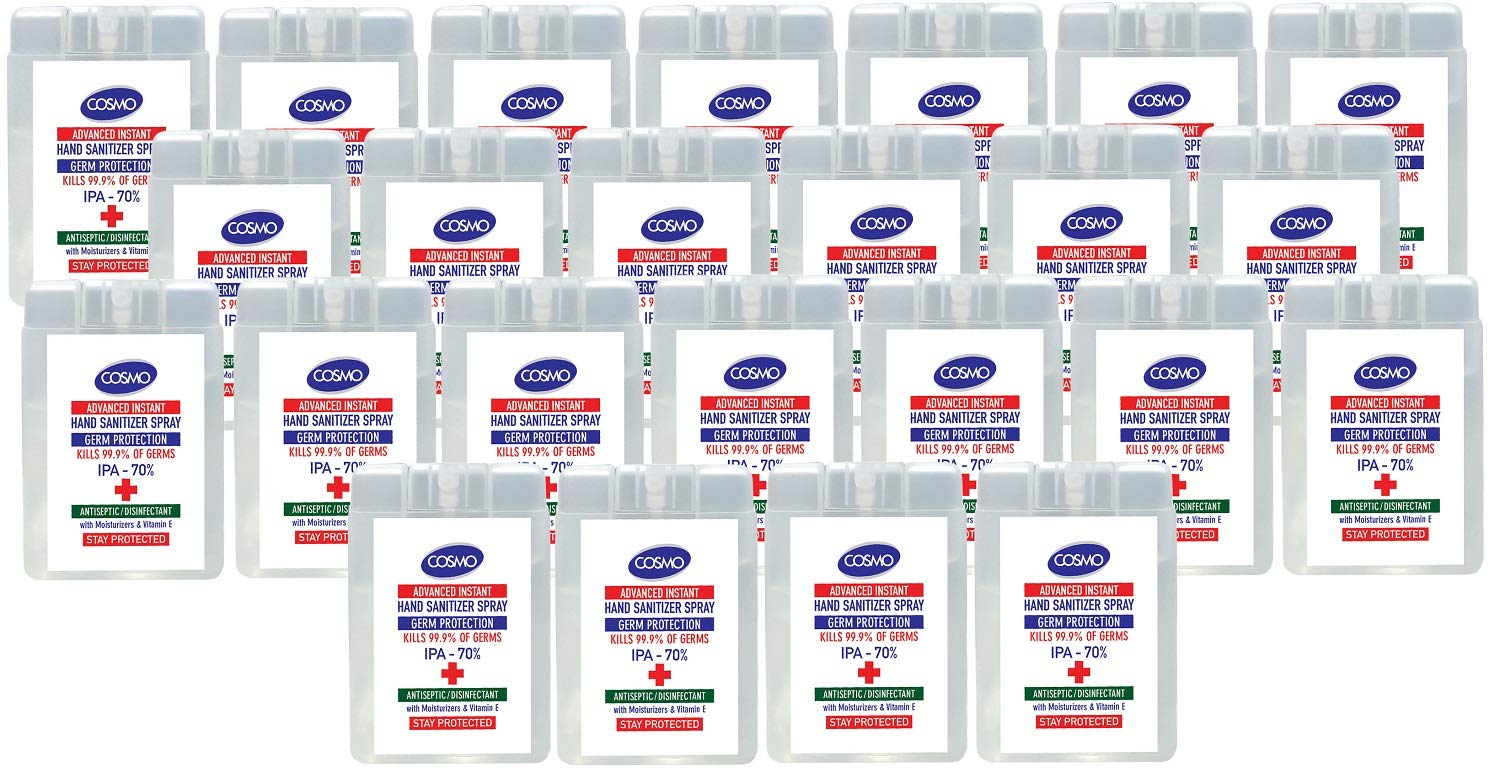 Instant Pocket Hand Sanitizer Spray 15ML PACK OF 5, IPA 70%, Moisturizers & Vitamin E, Advanced Germ Protection, Quick Action, Multi Surface, Skincare