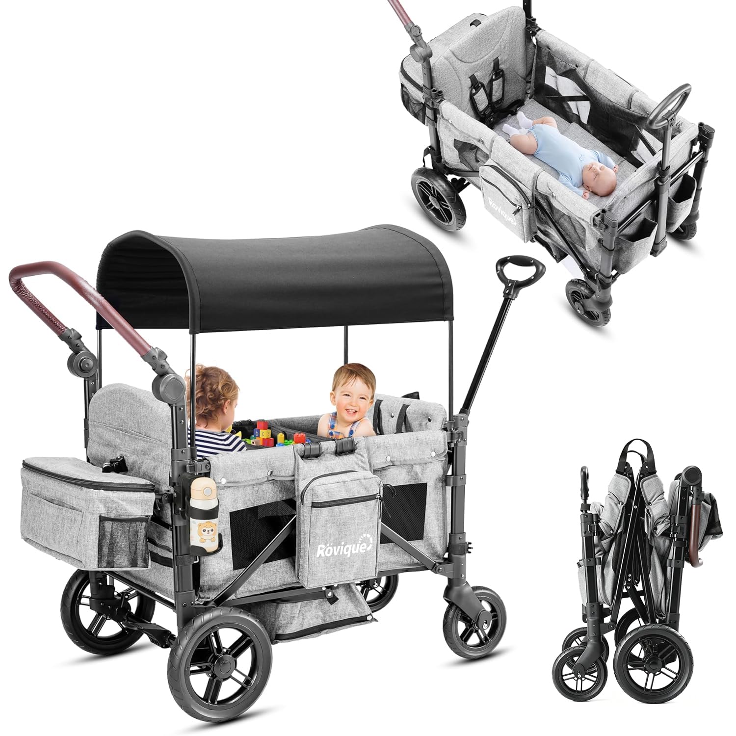 Rovique Wagon Stroller Grey