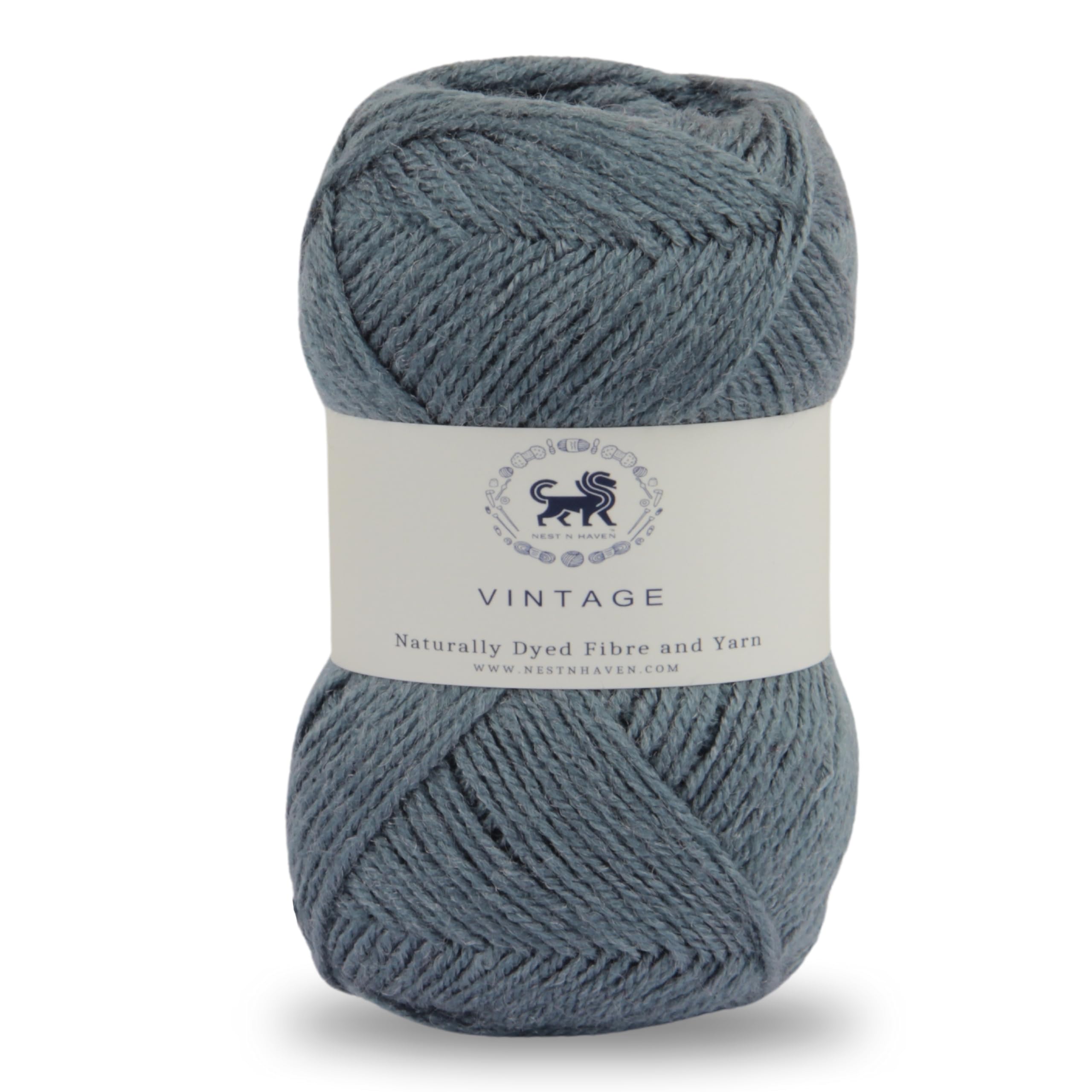 Nestnhaven Acrowools Vintage, Micro Soft, Hand Knitting and Crochet Yarn. Pack of 1 Ball - 100gms. Shade no - NNHV001 (Grey)
