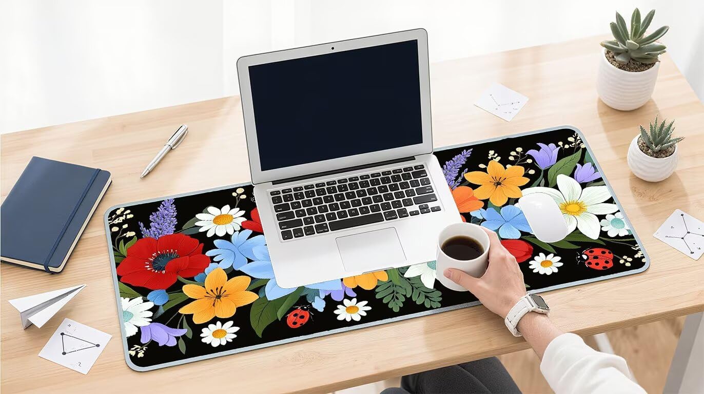Podkładka pod mysz XXL 1000x500 mm podkładka pod mysz dla graczy kwiat duża podkładka pod mysz biurową akcesoria fabryczne z antypoślizgową podstawą wodoodporna podkładka pod mysz podkład, do nauki