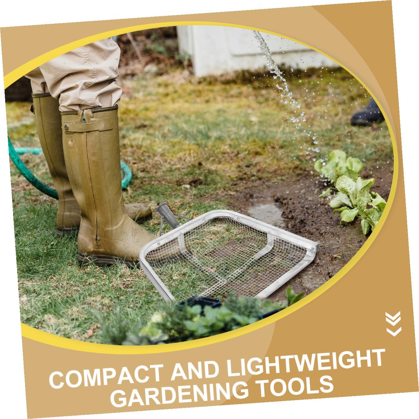 Soil Screening Shovel Multi-Functional Spade Lightweight Garden Scooper for Outdoor Use