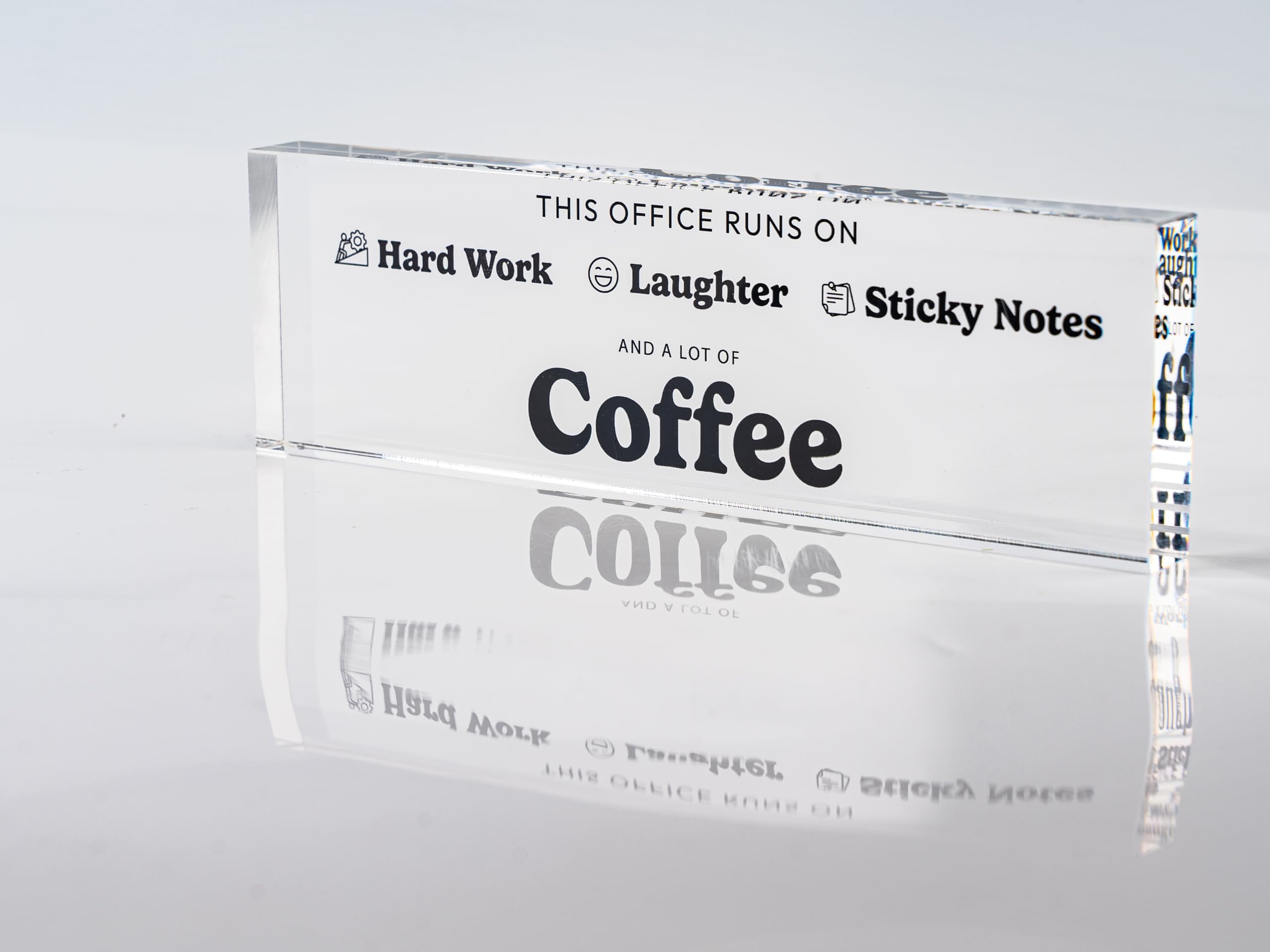 Name Plate for Desk - Acrylic Office Desk Accessories - Office Gifts for Women, Boss, Employee, Teacher, Manager