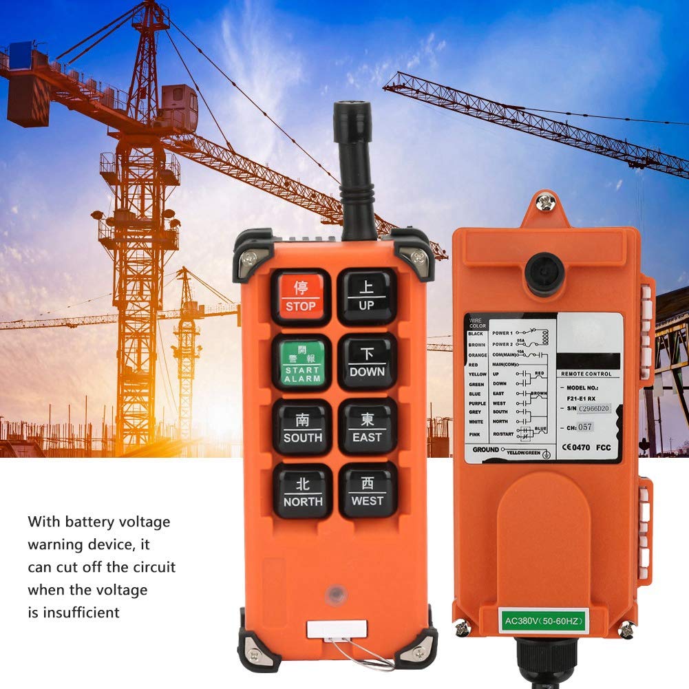 de control remoto industrial, Keenso Radio Control remoto inalámbrico Transmisor y receptor, 2 Transmisor y 1 Receptor 380Vb