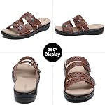 Women's Flat Sandals Dressy Summer Open Toe Comfortable Walking Sandal Arch Support Slide Sandals Adjustable Strap Slip On Ladies Sandals