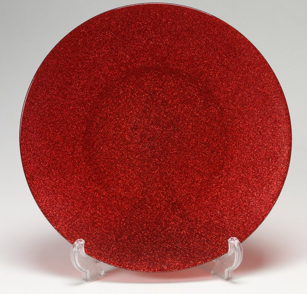 Vetro Felice Red Glitter Dinner Plate 28cm