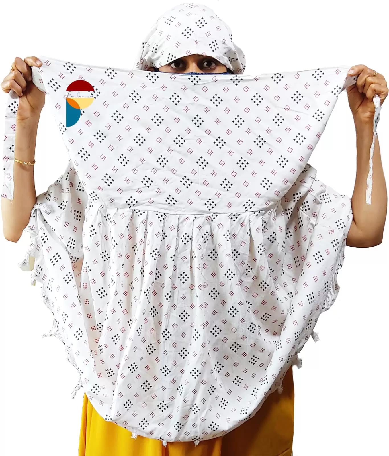 PRACHARANCotton Innovative Stylish Printed Pattern Fancy Scarf With Sun Protection Cover Face Cotton Driving Scarf for Women and Girls