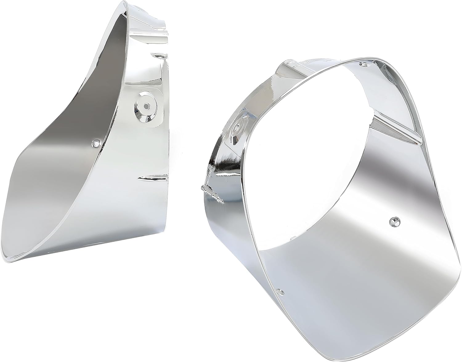 HECASA Pair Headlight Bezel Compatible with 1978-1981 Chevy Chevrolet Camaro Z28 Headlamp Trim Driver Passenger Side Chrome Silver ABS Plastic