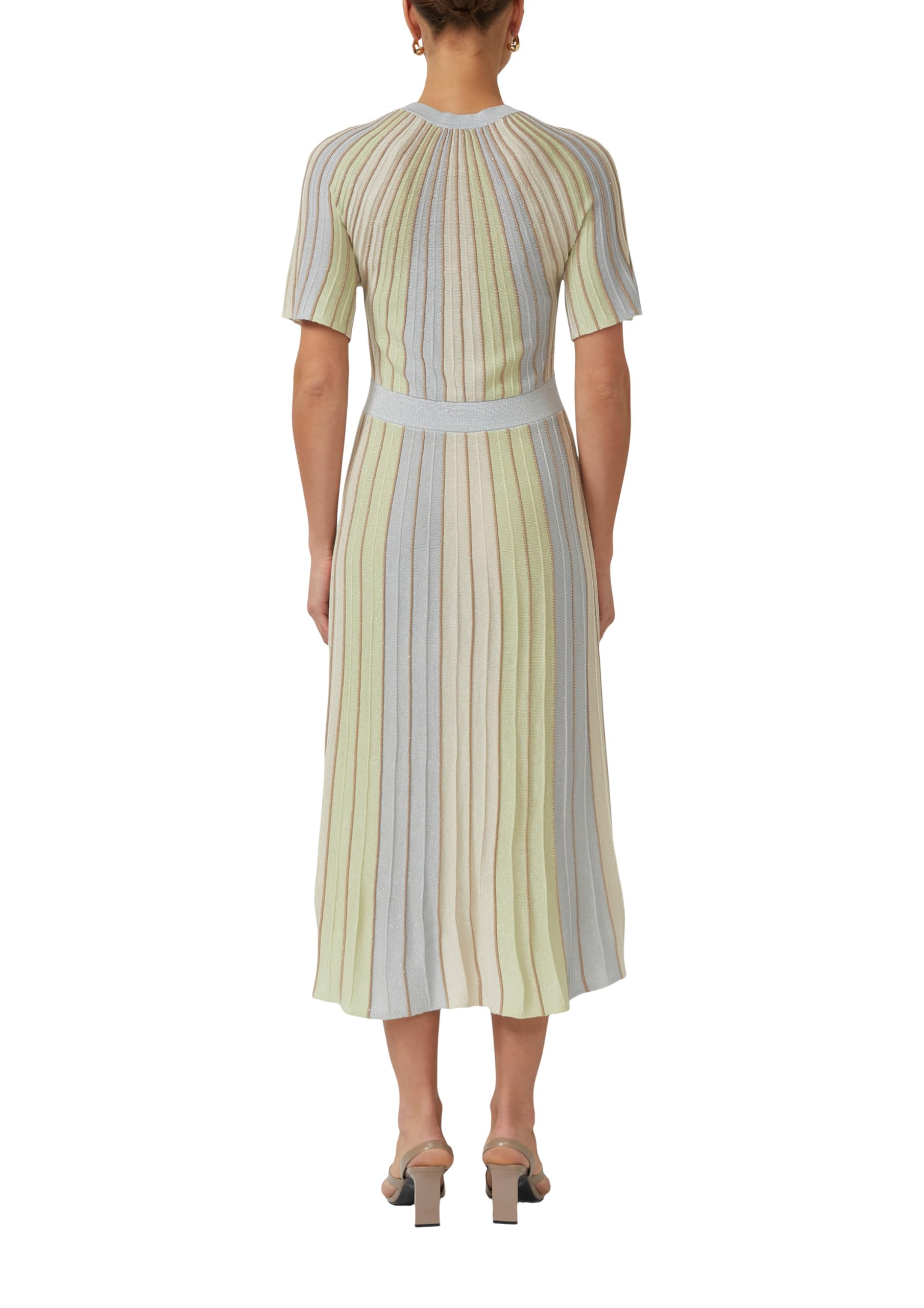 s.Oliver Multicolor-Strickkleid mit Metallic-Garn und Flügelärmeln