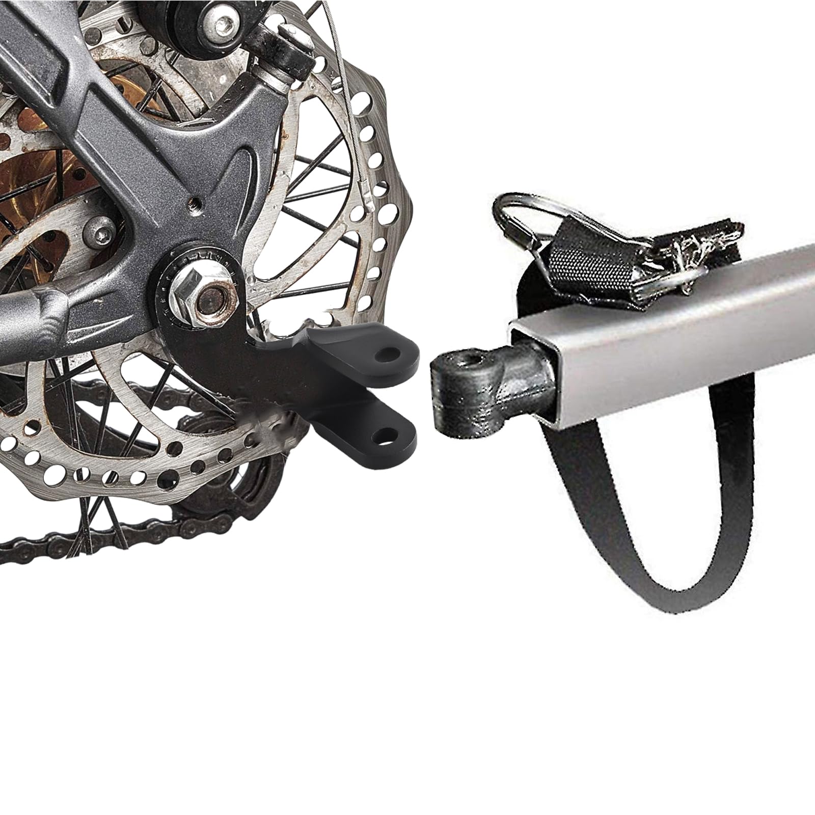 Gancio Traino Universale Per Bicicletta Con Adattatore Su Portapacchi - Foto 12