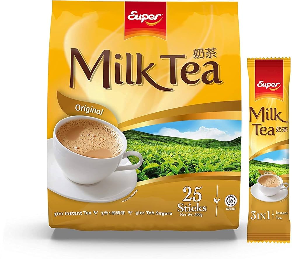 SUPER Milk Tea 3IN1 Original Flavour 20g X 25 Sticks @500g SUPER Milk Tea 3IN1 Original Flavour 20g X 25 Sticks @500g