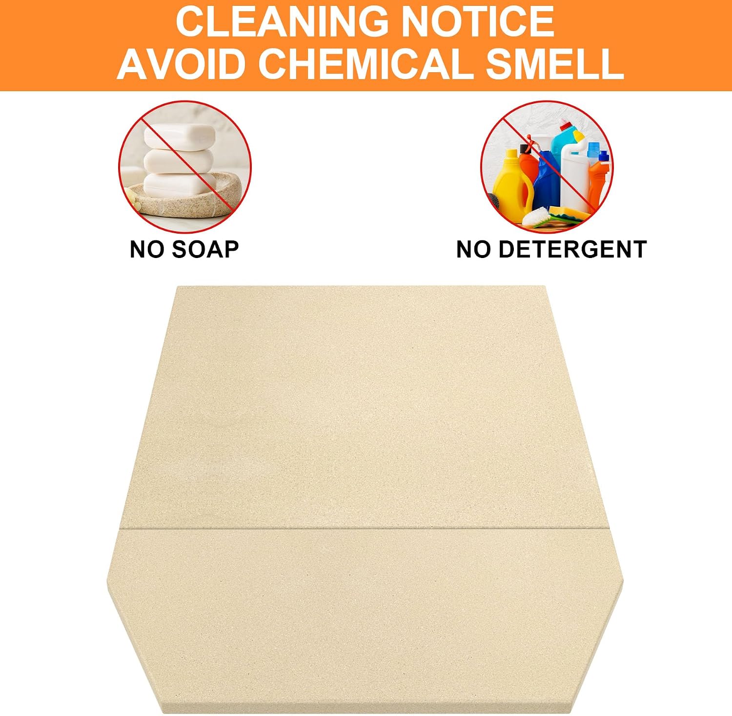 SafBbcue Cordierite Stone Baking Board for Ooni Karu16 Pizza Oven - Square, Beige, 17" x 17", 7.7 inches Thick - Perfect for Pizza, Bread, and Cookies