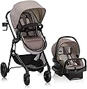 Evenflo Pivot Modular Travel System with LiteMax Infant Car Seat (Desert Tan)