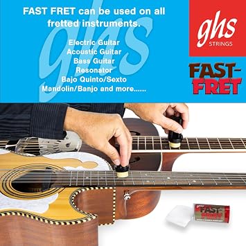 GHS Fast Fret String Cleaner & Lubricant for Electric, Acoustic & Bass Guitars Long-Lasting Tone, Smooth Playability, Reduces Finger Noise, Protects Strings & Fingerboards - Model: A87 (1 - PACK)