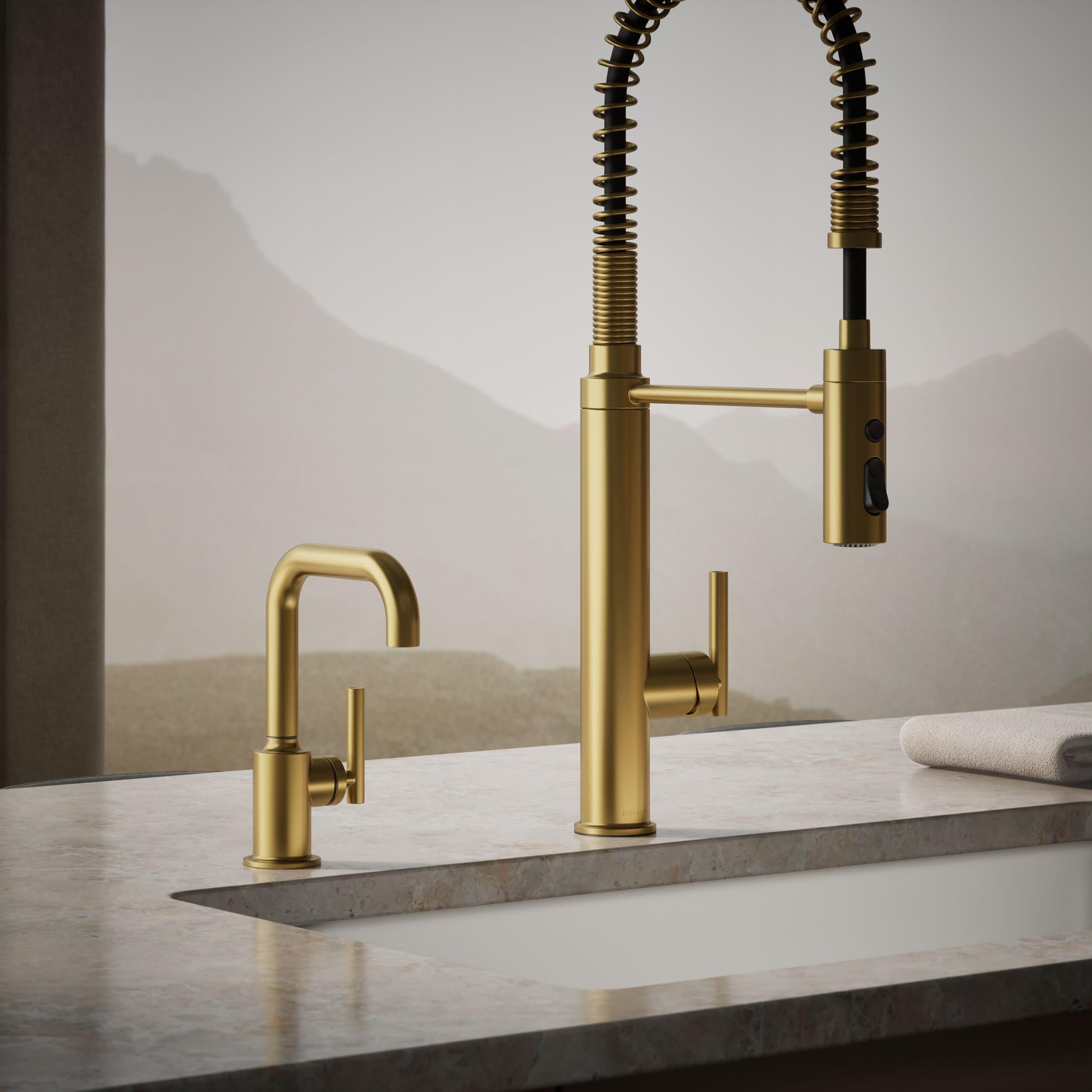 Kohler rubinetto purista della bevanda di 24077-2MB K-24077-2MB, ottone moderno spazzolato vibrante