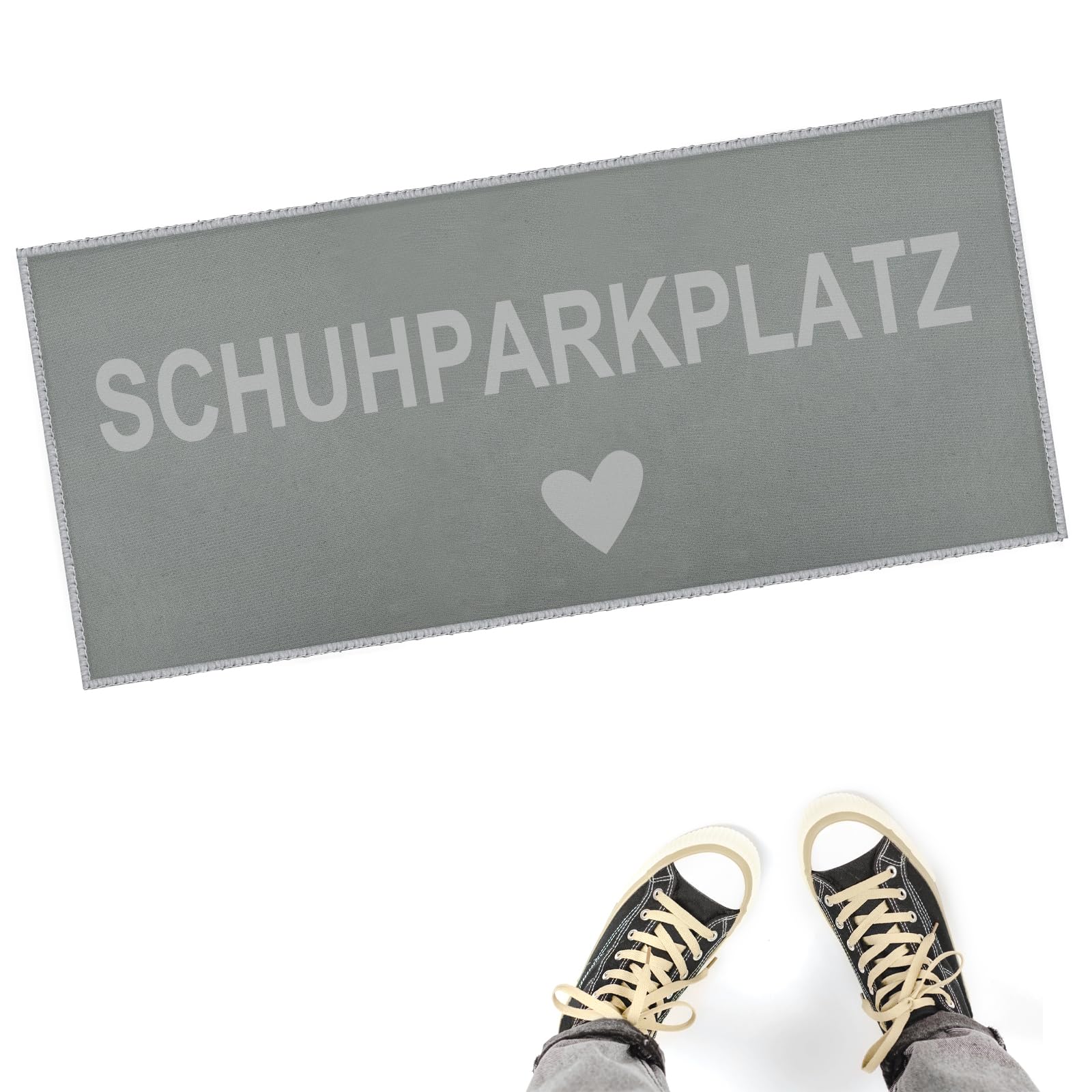 ZMDMAH Zapatero de 35 x 100 cm, alfombrilla para zapatos, para interior y exterior, para puerta de casa, lavable a máquina, antideslizante, color gris