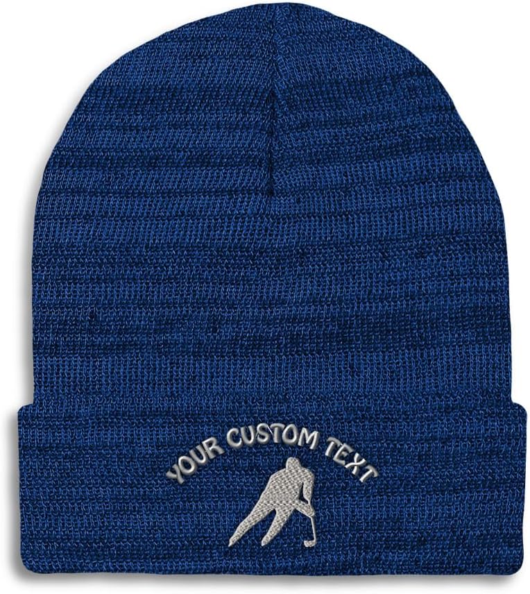 Speedy Pros Beanies for Men Hockey Player A Skull Cap Winter Hats for Women Acrylic One Size