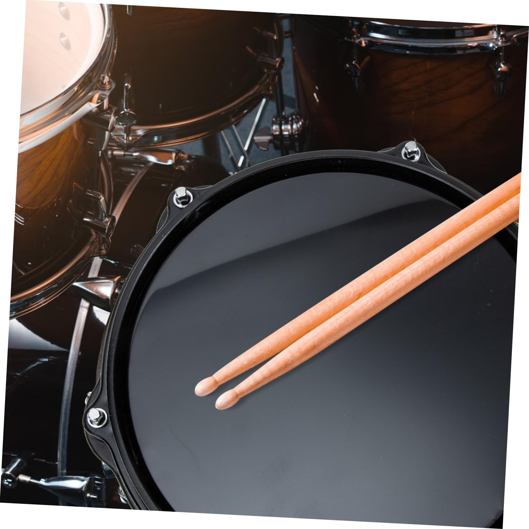 Pad de Batería 10 Pulgadas Negro para Bateristas y Práctica | Goma y Eva, para Drum Set, Reducción de Volumen, Uso en Casa, Formato Práctico