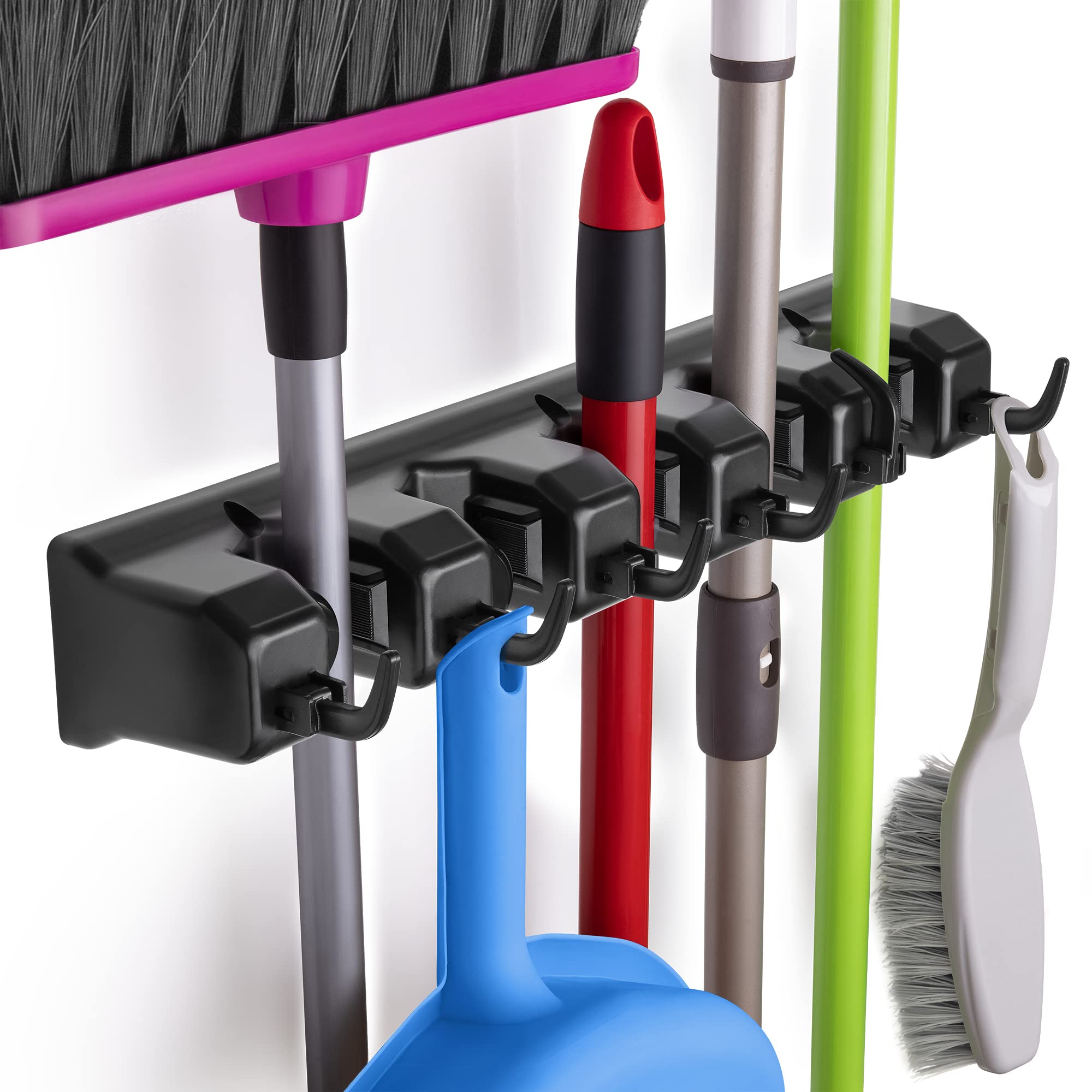 Buy Zulay Home Mop and Broom Organizer Wall Easy to Install Mop and Broom Holder Wall for