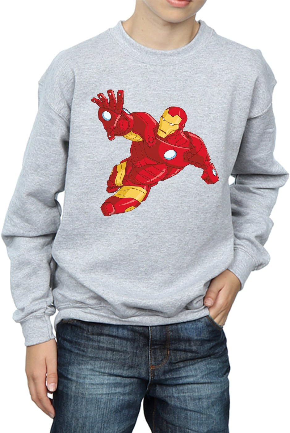 Marvel Boys Iron Man Simple Sweatshirt 12-13 Years Sport Grey