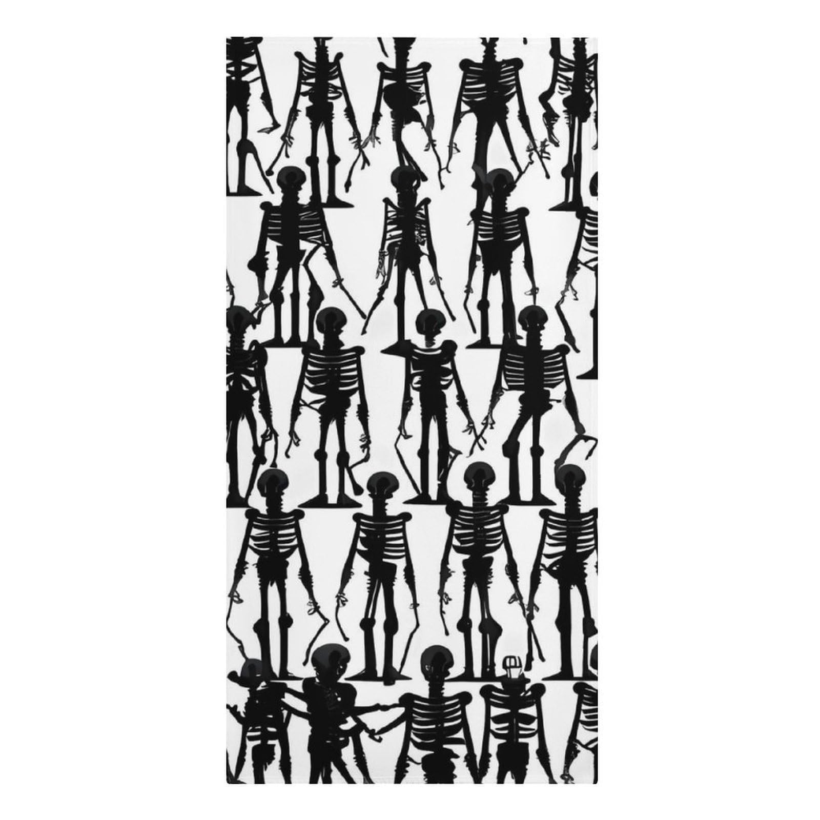 QMNLKH Black Floral Skull Beach Towel for Women, Large Microfiber Pool Towel for Men, Absorbent Swim Towels for Home, Lightweight Bath Towels for Camping, Yoga, 30.3"x61.4"