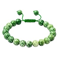 Vista 234 de Amazing Gemstone Yaxaite Bracelet for Women Men's Gifts - Protection Healing Crystal Bracelet - 8mm Gemstone Beaded Adjustable Bracelet Pulseras
