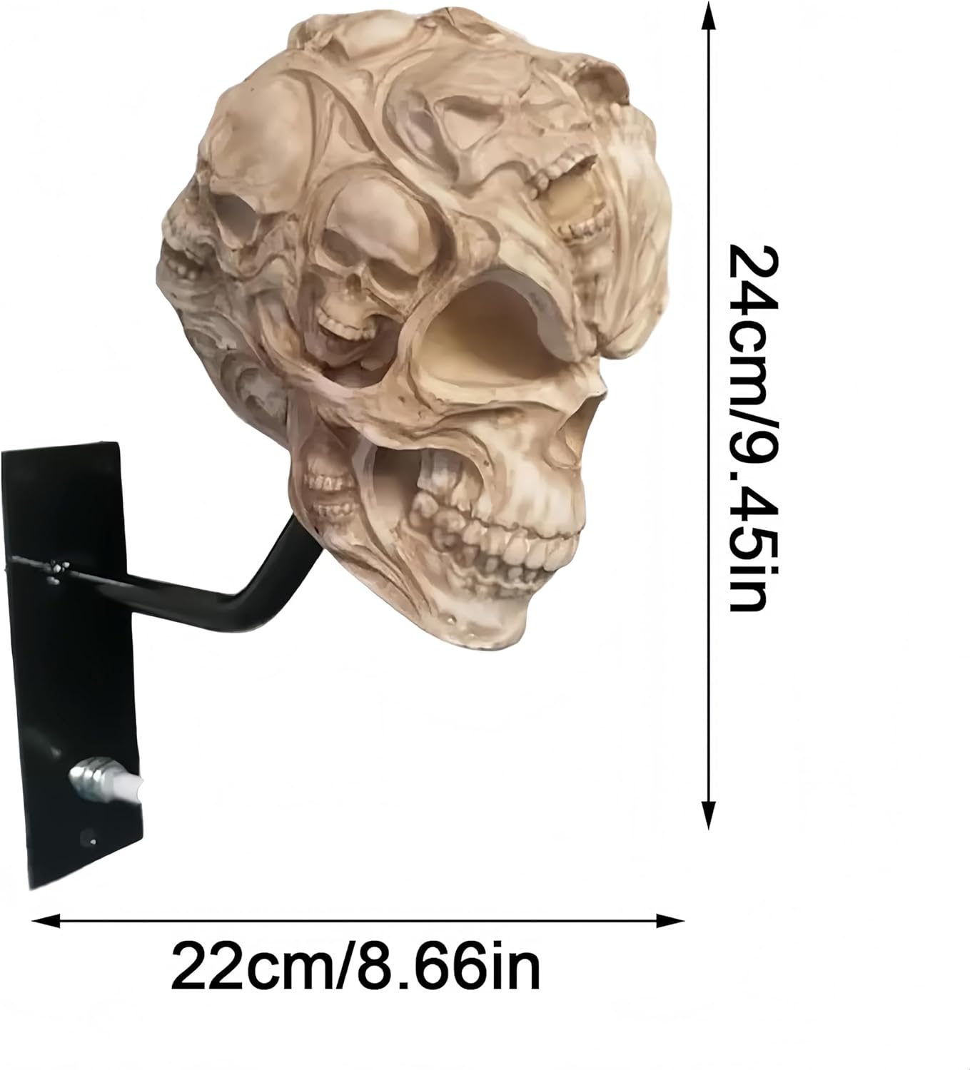 Motorcycle Helmet Skull Holder, Wall Mount Helmet Rack, Resin Crafts,Skull Helmets Holder Suitable for Motorcycle Cap, Baseball Cap, Bicycle Cap, Hat Storage Rack,Sports Gear (Type-G)