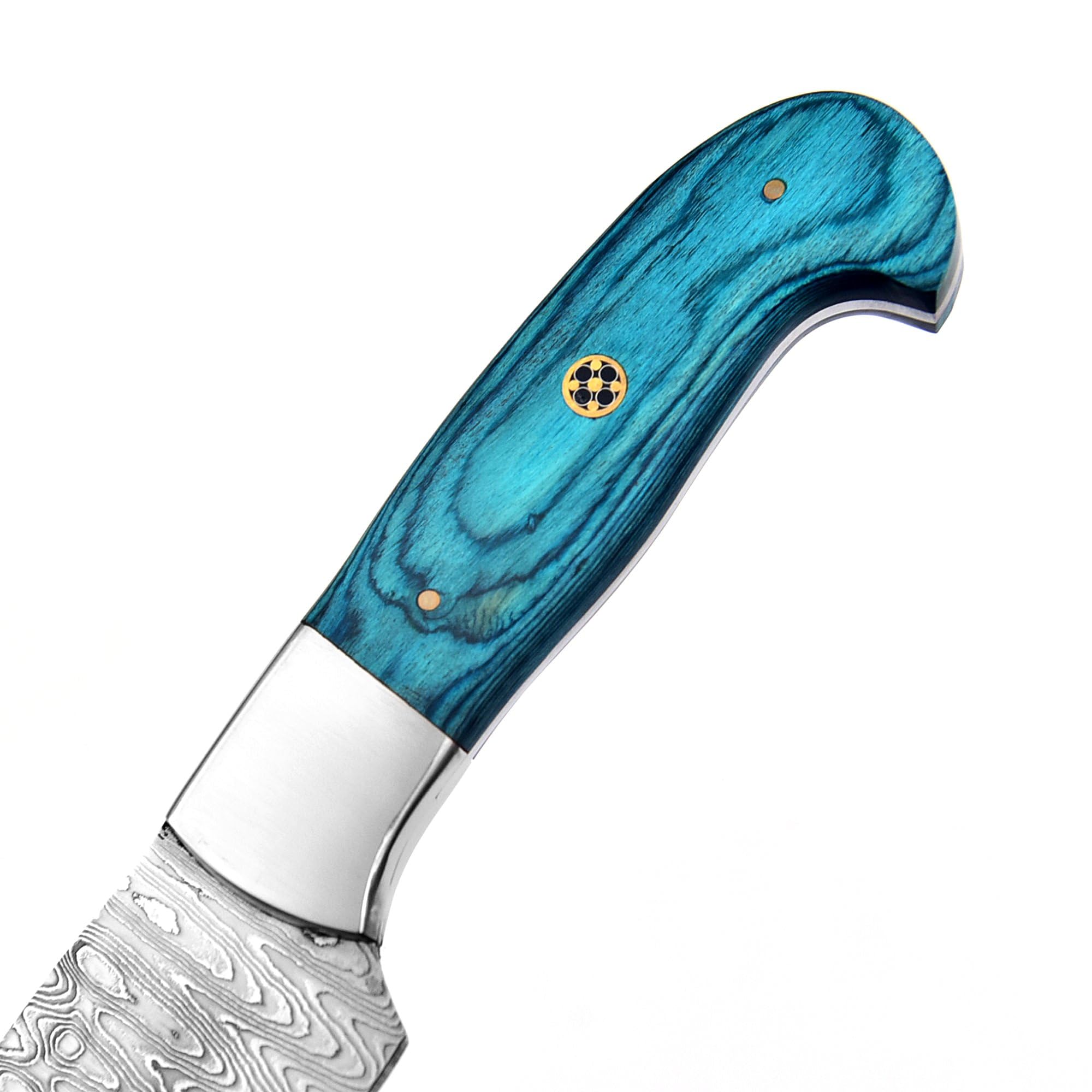 101-1 Stainless Steel Damascus Kitchen Knife Hand Forged Butcher Chef Knife 8" Sharp Blade Knife for Home Camping BBQ Gift for Men 101-1 (1) — Amazon image 3