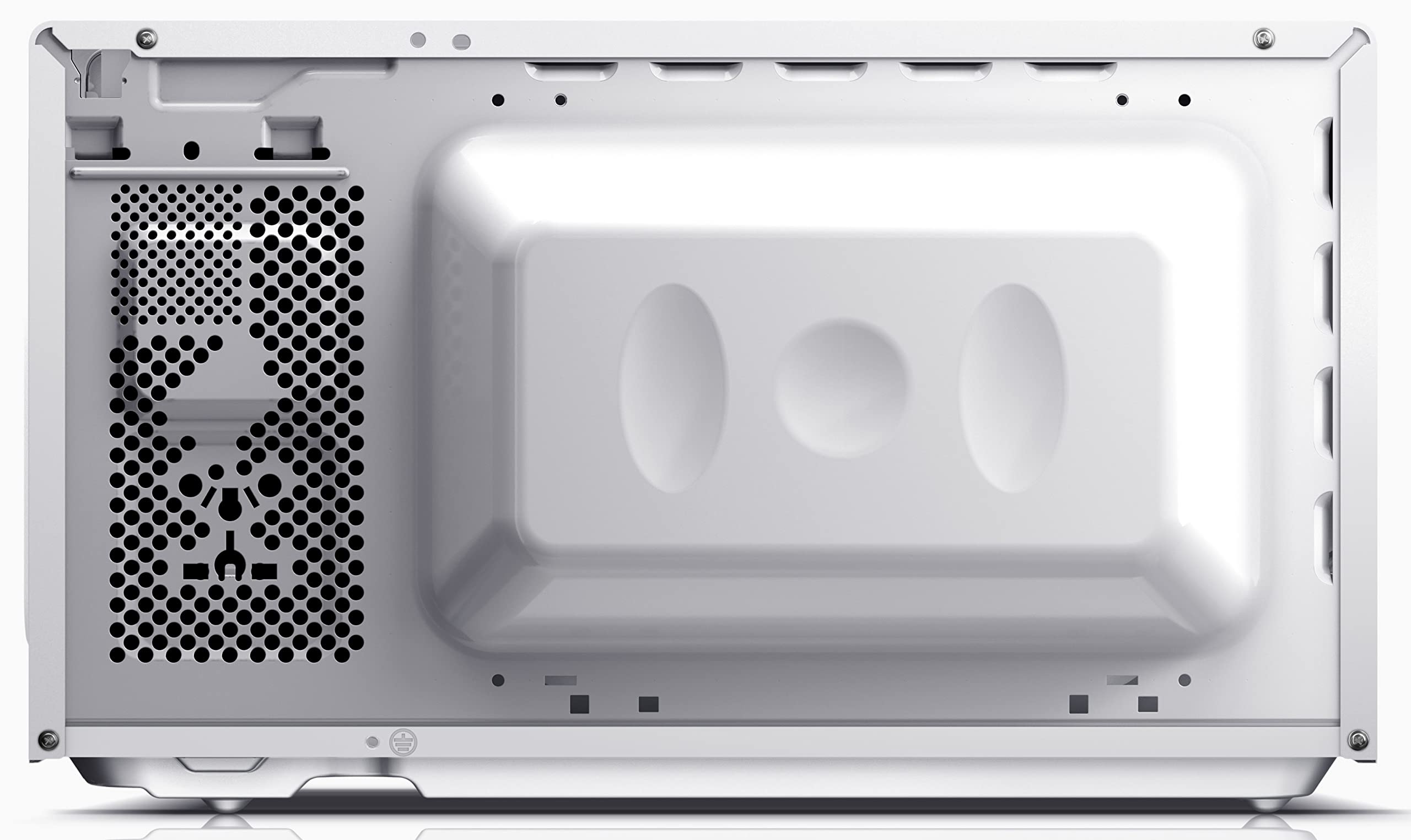 SHARP YC-MG01E-W Mikrowelle mit Grill (800 W, 20 L, 5 Leistungsstufen, Auftaufunktion, einfache Reinigung), weiß
