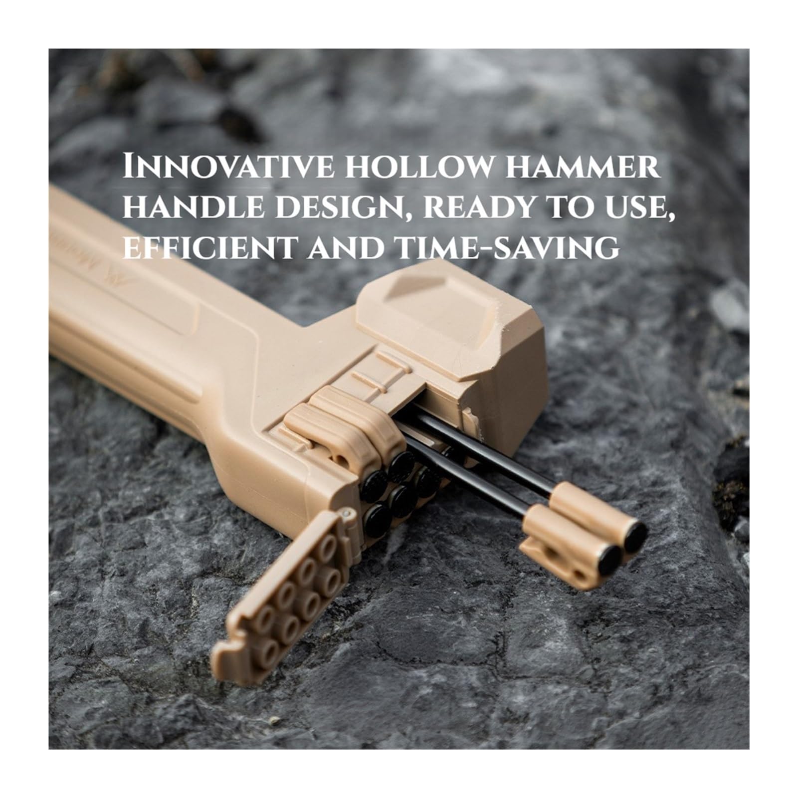 Camping Hammer 8-teiliges Camping-Zeltbeine und Hammer-Set, Zeltheringe, Bodennägel, 18 cm Länge, Outdoor-Camper, Touristenbedarf, Zubehör