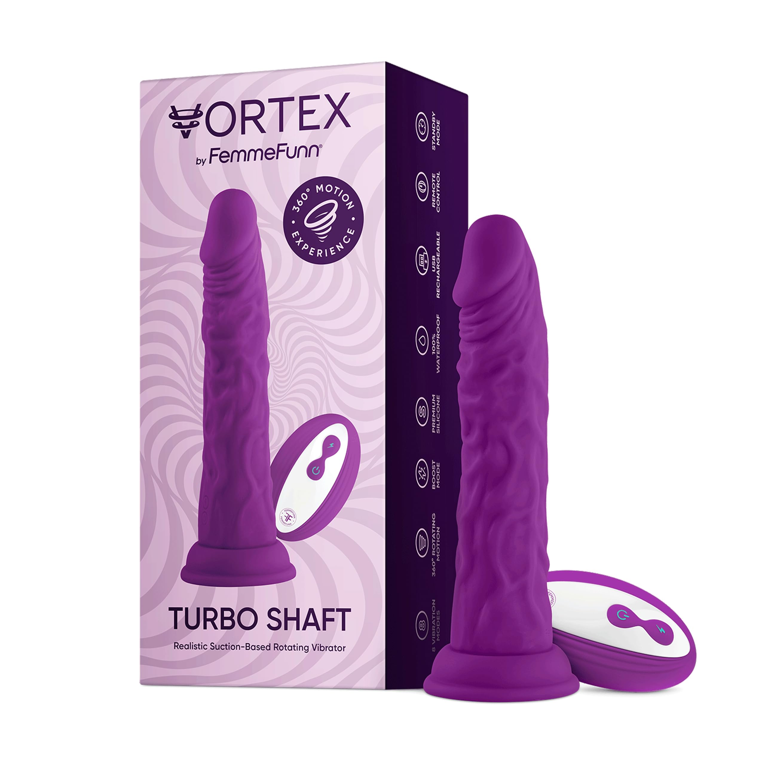 Femmefunn Wireless Turbo Shaft Vibratori Purple 21,5 cm