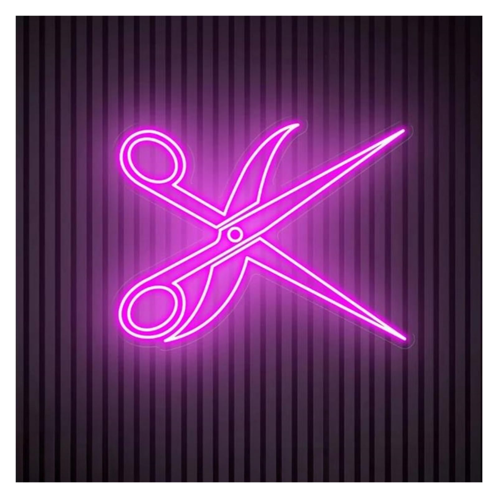 Shouxi E Sign Lamp Scissors Neon Sign Scissors Light Barber Shop Logo Neon Sign For Business Welcom Ligts Neon 50Cm(E)
