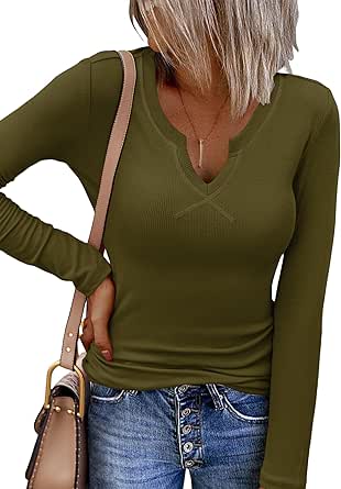 Zeagoo Dames T-shirt met diepe V-hals zomer casual korte mouwen tops los T-shirt S-XXL, Wit, S