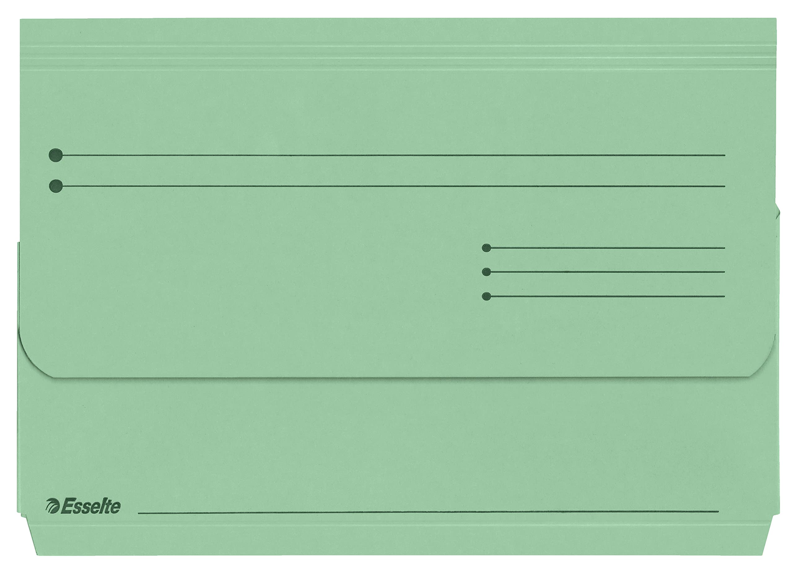 Esselte Dokumententaschen A4+, 25 Stück, 200 Blatt, erweiterbare Ordner, umweltfreundliche Ordner aus 100% recyceltem Karton, 100% recycelbar, großer Papier-Organizer, Pastellgrün, 15844