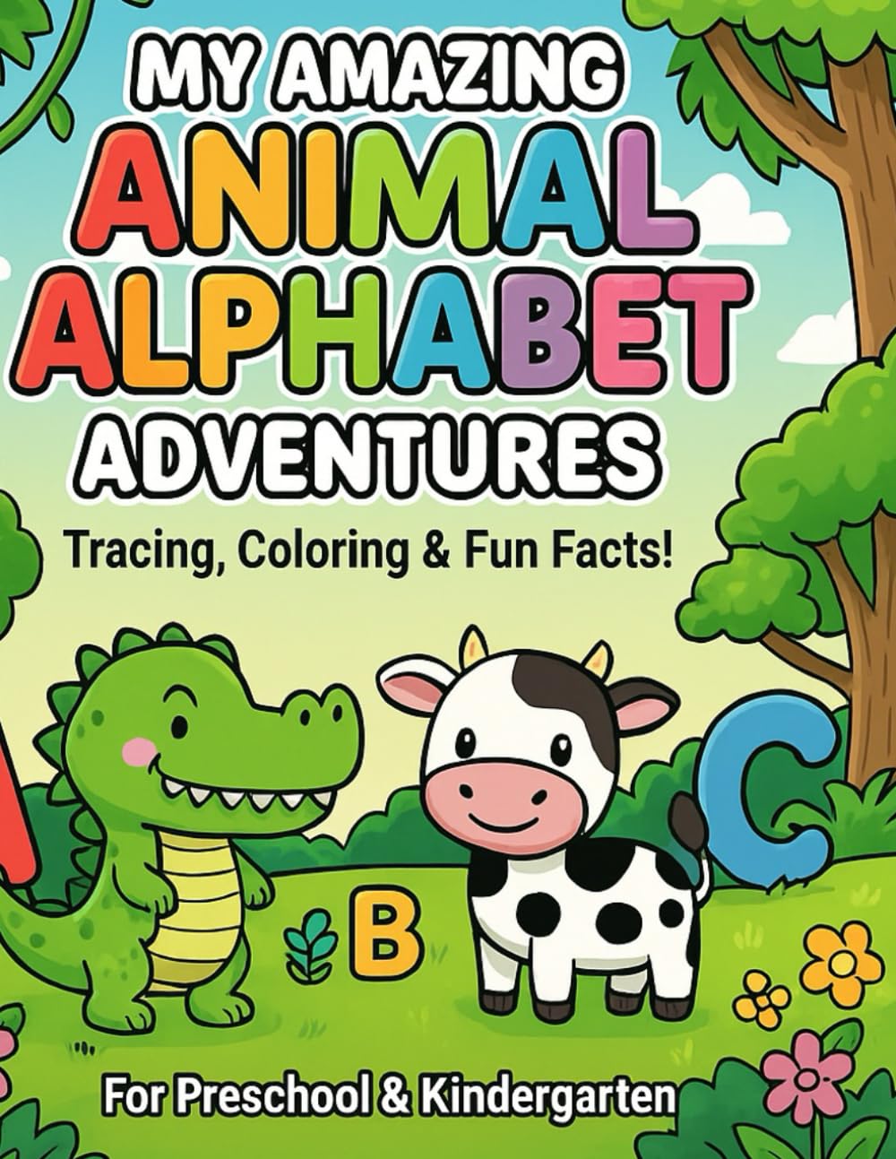 My Amazing Animal Alphabet Adventures: A Fun Coloring & Activity Book for Kids Ages 3-5 | Learn to Trace Letters, Draw Animals, and Discover Fun Facts (Preschool & Kindergarten Learning)