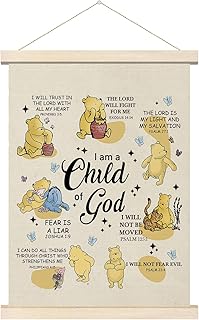 Winnie Poster Hanger, Classic Winnie Wall Artwork, Nursery Wall Hanger, Nursery Wall Art Decor, Birthday Gifts for Pooh Lovers, Winnie Wall Artwork for Classroom Wall Living Rooms 12x16 Inch - Buy now
