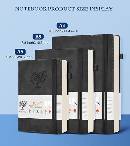 Miniatura 2 de A4 Lined Journal Notebook365 Page Large Leather Journals for Writing Women MenHardcover Notebook with 100Gsm Thick Pages for TravelWorkSchoolCollege