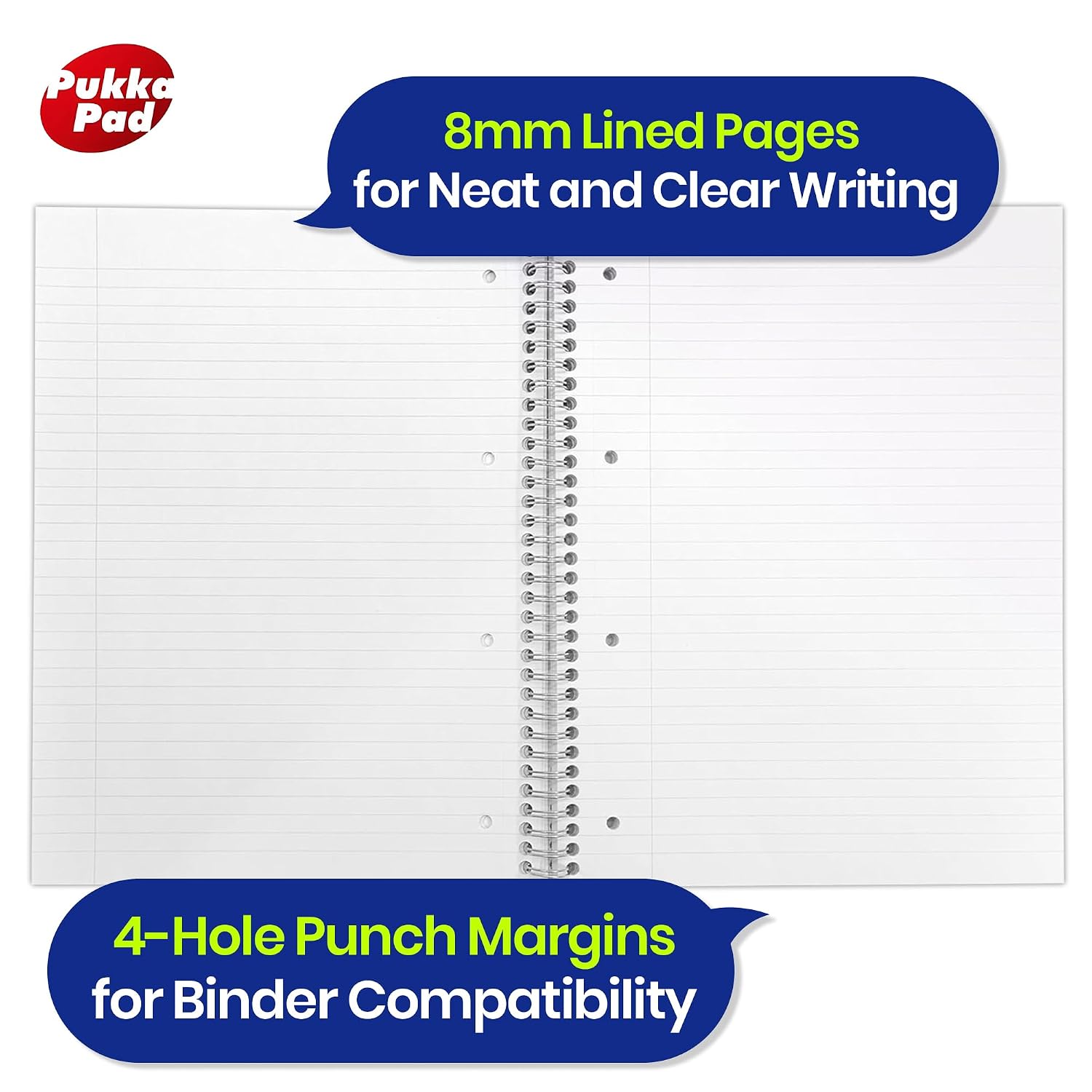 Pukka Pad Pack of 6 A5 Wirebound Notebooks 200 Pages with 80gsm Paper & BIC Pack of 2 Cristal Original Ballpoint Pens 20 Pens Assorted Colours Durable Writing Bundle for School Office