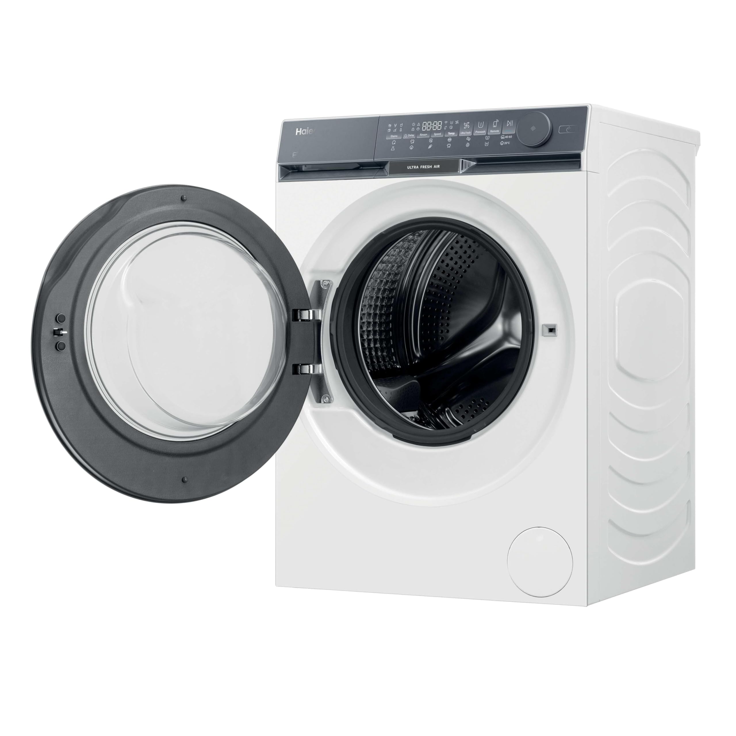 Haier X 9 Slim HW90-B14387TU1-S- Lavadora Carga frontal 9KG, Clase A-25%, Función Vapor, Motor Direct Motion, Display Digital, 1400 RPM, Libre instalación, 14 Programas, Blanco