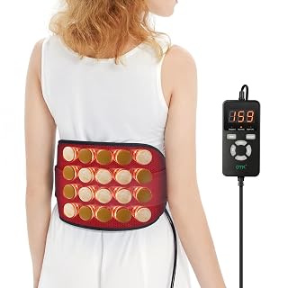 UTK Far Infrared Heating Pad for Back Pain Relief, Hot to 159℉, Gift for Women Men, Heating Pads for Lower Back, 24 Timers Auto-Off, 20 Natural Jade, 35-55" Adjustable Size - Amazon product rated Grade A