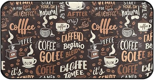 Miniatura 17 de Alfombra de cocina con calabazas de otoño y otoño, antifatiga, a cuadros, calabaza, hojas de arce, tapetes de cocina antideslizantes y lavables